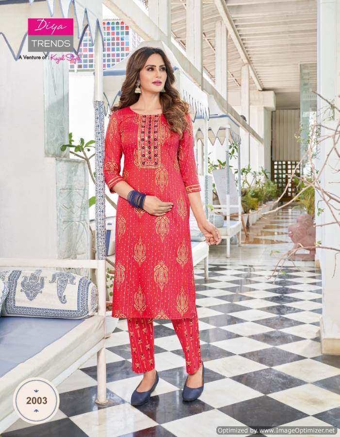 Celebration 2 Fancy Designer Ethnic Wear Rayon Kurti With Bottom Collection
